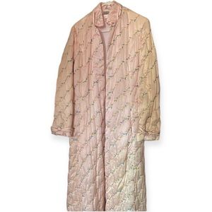 Vintage Odette Barsa Pink Satin Bed Jacket